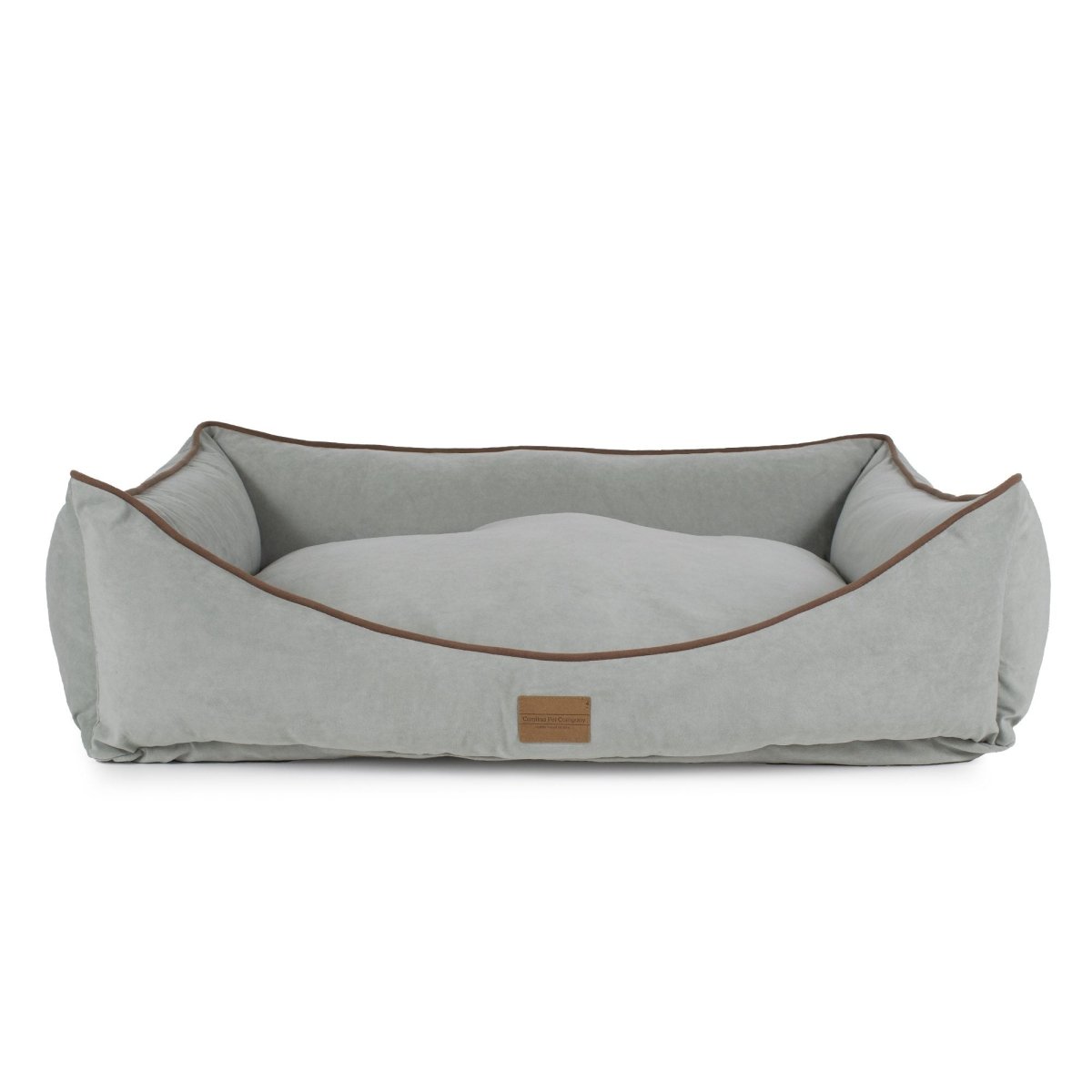 Microfiber Kuddle Lounge Dog Bed | Soft Tailored Bolster Bed with Recycled MemoryFiber™ & Washable Cover