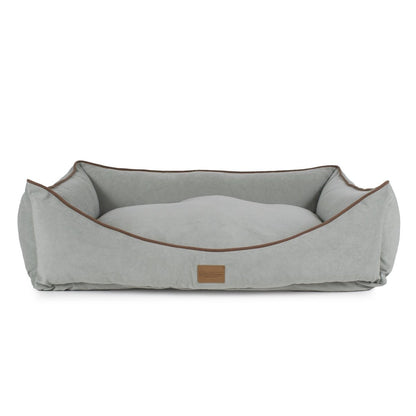 Microfiber Kuddle Lounge Dog Bed | Soft Tailored Bolster Bed with Recycled MemoryFiber™ & Washable Cover