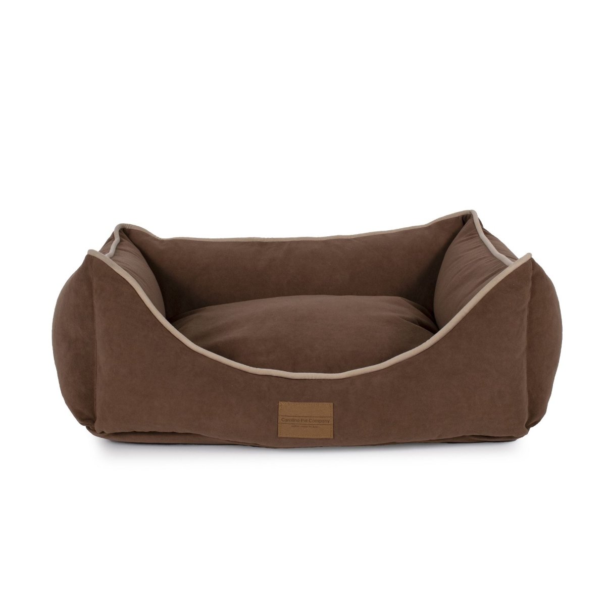 Microfiber Kuddle Lounge Dog Bed | Soft Tailored Bolster Bed with Recycled MemoryFiber™ & Washable Cover