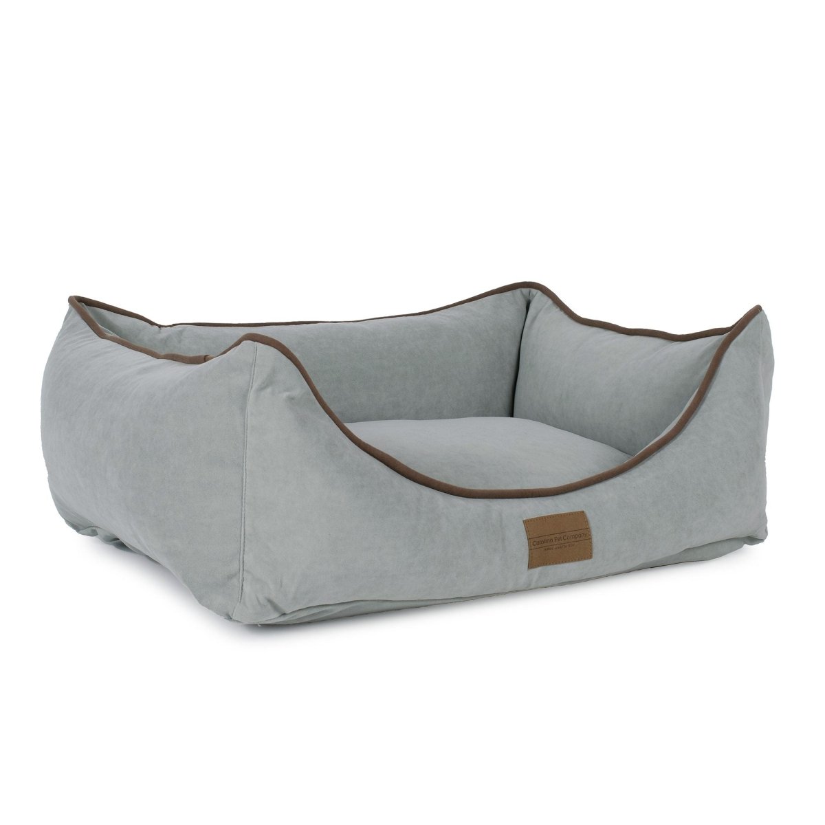 Microfiber Kuddle Lounge Dog Bed | Soft Tailored Bolster Bed with Recycled MemoryFiber™ & Washable Cover