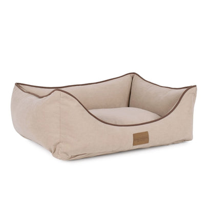 Microfiber Kuddle Lounge Dog Bed | Soft Tailored Bolster Bed with Recycled MemoryFiber™ & Washable Cover