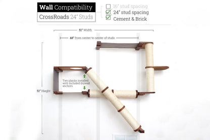 The Crossroads - Cat Wall Scratcher - Tree with Ramp