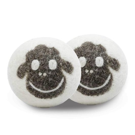Natural Wool Sheep Face Dog Toy | 2-Pack Handcrafted New Zealand Wool Balls in Gift Box
