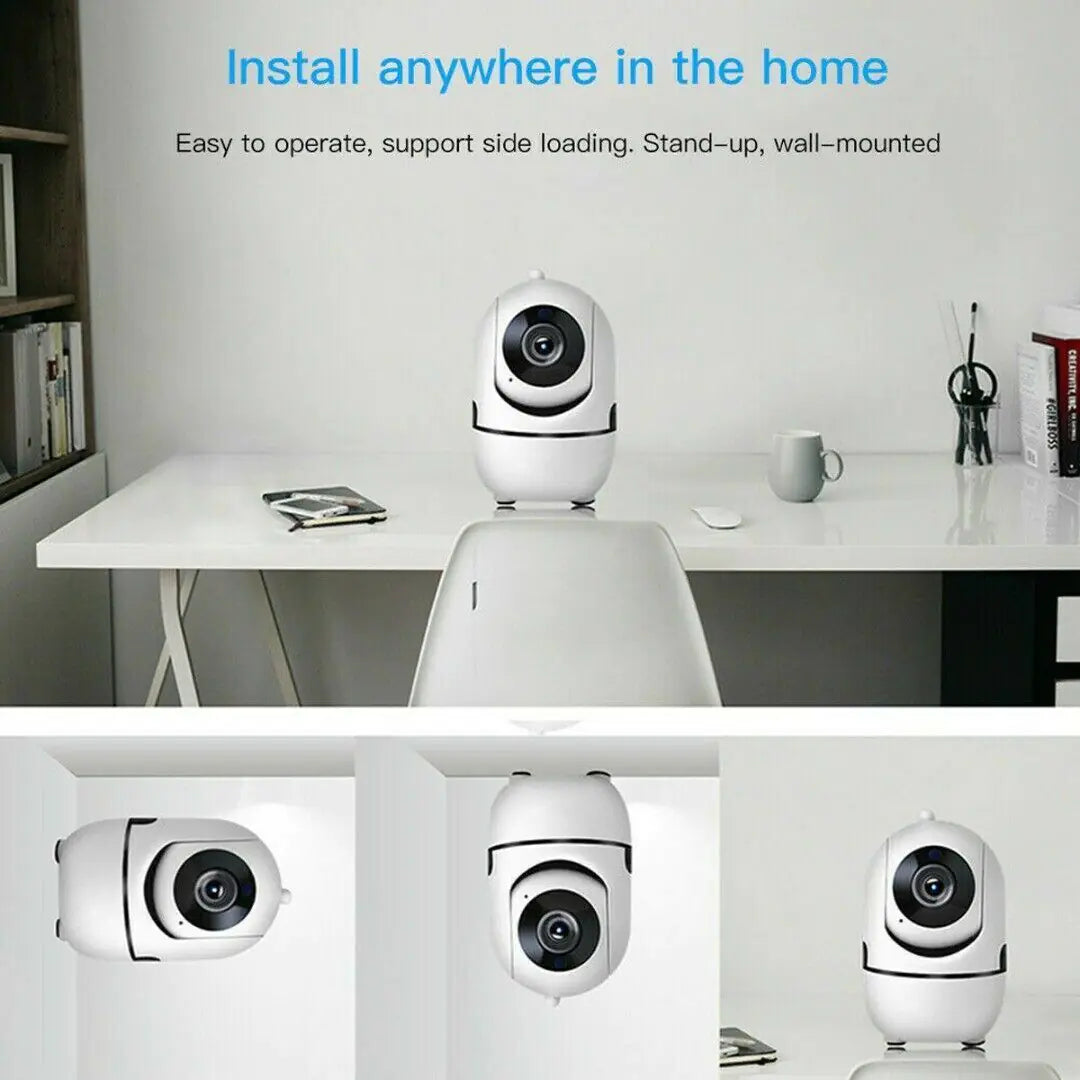 1080P WiFi Indoor Security Camera with Night Vision, Motion Alerts & Two-Way Audio