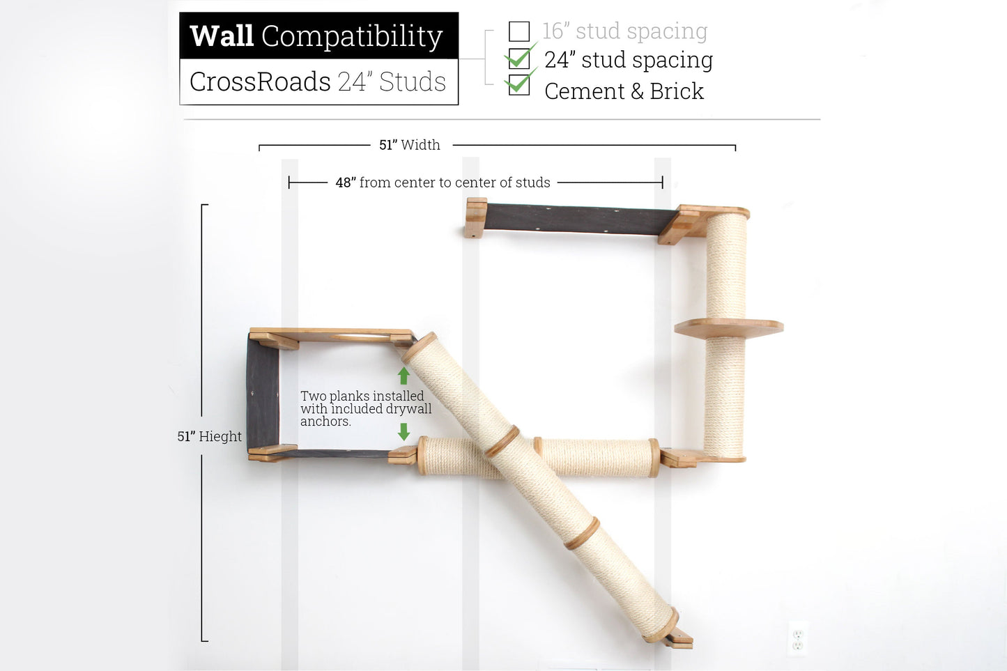 The Crossroads - Cat Wall Scratcher - Tree with Ramp
