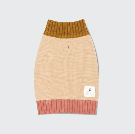 Nooee Pet Fawn Sweater – 100% Merino Wool Chunky Knit Dog Sweater by DEMYLEE, Cropped Cozy Fit with Collar/Harness Hole, Sizes S–L, Fits Dogs Up to 30 lbs