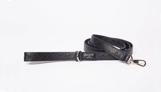 Luxury Ostrich Leather Dog Leash – Durable, Stylish & Premium Walking Lead