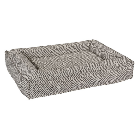 Divine Futon Diamondback Dog Bed – Low-Profile Upholstery Fabric with Overstuffed Bolsters & Cool Gel Memory Foam Cushion, Removable Washable Cover, Ideal for Large Breed Dogs