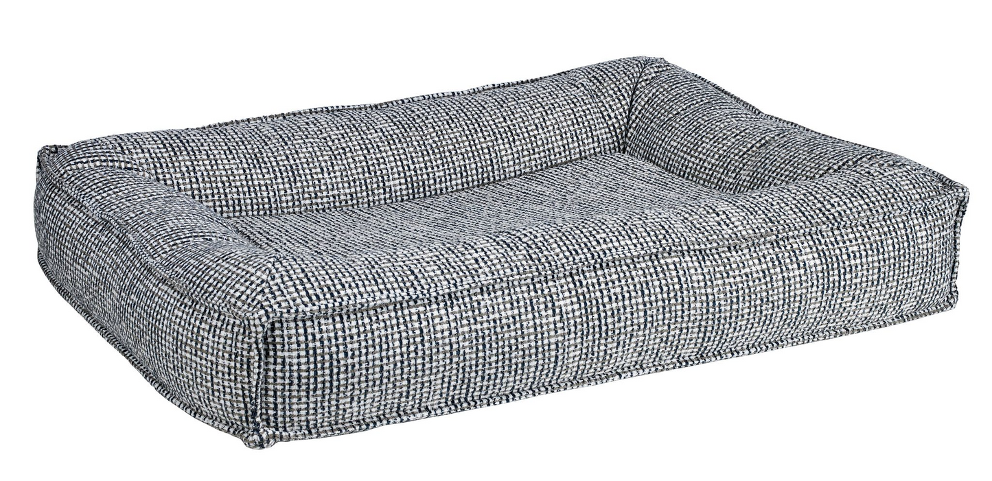 Divine Futon Lakeside Dog Bed – Low-Profile Upholstery Fabric with Overstuffed Bolsters & Cool Gel Memory Foam Cushion, Removable Washable Cover, Ideal for Large Breed Dogs