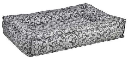 Divine Futon Mercury Dog Bed – Low-Profile Upholstery Fabric with Overstuffed Bolsters & Cool Gel Memory Foam Cushion, Removable Washable Cover, Ideal for Large Breed Dogs