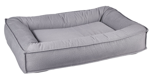 Divine Futon Shadow Dog Bed – Low-Profile Upholstery Fabric with Overstuffed Bolsters & Cool Gel Memory Foam Cushion, Removable Washable Cover, Ideal for Large Breed Dogs