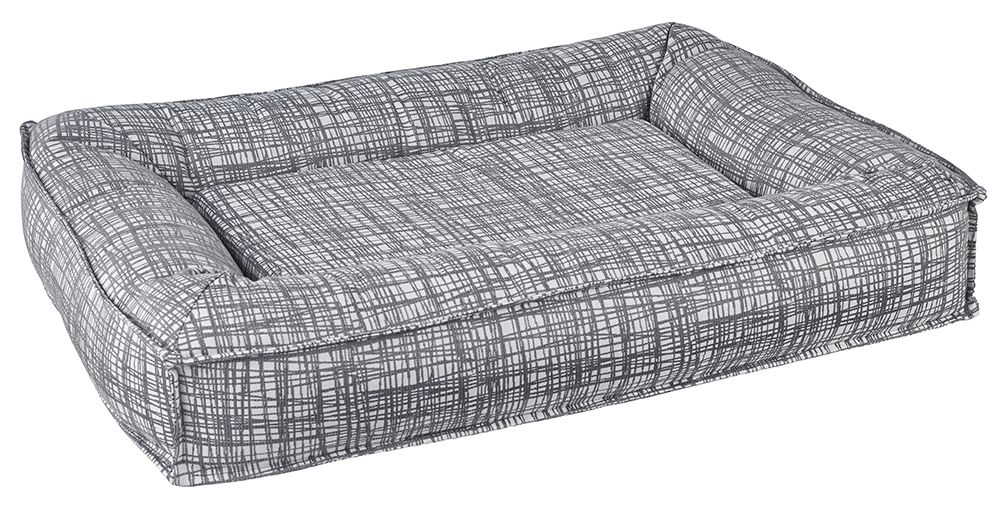 Divine Futon Tribeca Dog Bed – Low-Profile Upholstery Fabric with Overstuffed Bolsters & Cool Gel Memory Foam Cushion, Removable Washable Cover, Ideal for Large Breed Dogs
