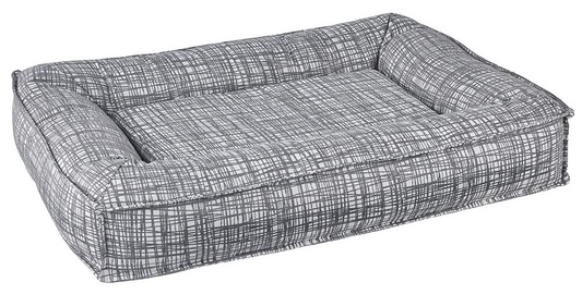 Divine Futon Tribeca Dog Bed – Low-Profile Upholstery Fabric with Overstuffed Bolsters & Cool Gel Memory Foam Cushion, Removable Washable Cover, Ideal for Large Breed Dogs