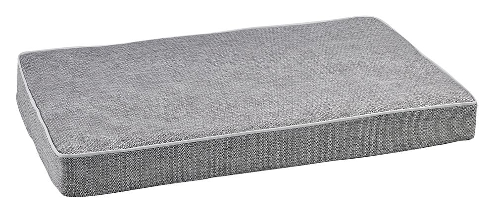 Isotonic Memory Foam Dog Mattress – Allumina Grey Upholstery-Grade Fabric with Pressure-Relieving Foam & Support Base, Removable Washable Cover