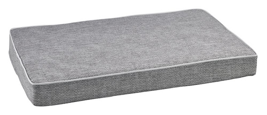 Isotonic Memory Foam Dog Mattress – Allumina Grey Upholstery-Grade Fabric with Pressure-Relieving Foam & Support Base, Removable Washable Cover