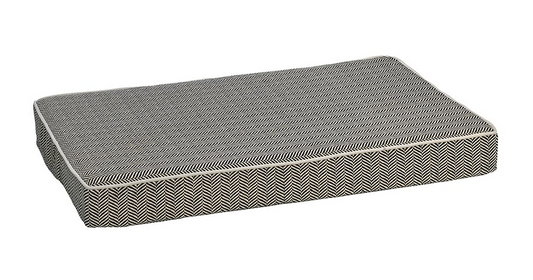 Isotonic Memory Foam Dog Mattress – Herringbone Upholstery-Grade Fabric with Pressure-Relieving Foam & Support Base, Removable Washable Cover
