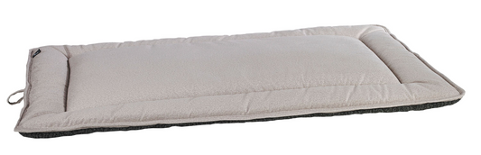 Cosmopolitan Dog Mat – Sandstone Reversible Travel & Home Mat with Raised Border, Durable Upholstery Fabric, High-Memory Fiber, Machine Washable