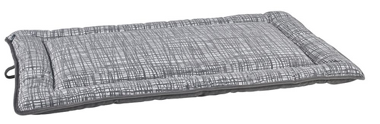 Cosmopolitan Dog Mat – Taupe Herringbone Reversible Travel & Home Mat with Raised Border, Durable Upholstery Fabric, High-Memory Fiber, Machine Washable