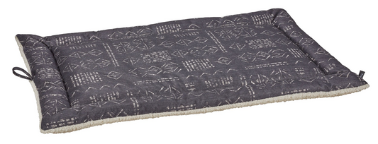 Cosmopolitan Dog Mat – Tulos Reversible Travel & Home Mat with Raised Border, Durable Upholstery Fabric, High-Memory Fiber, Machine Washable