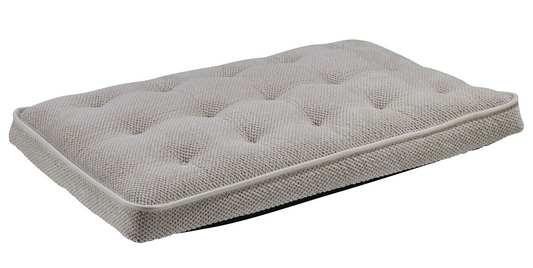 Luxury Crate Mattress – Aspen Dual-Layer Fiber & Foam Support, Durable Upholstery Fabric, Low Profile Dog Bed for Home or Crate