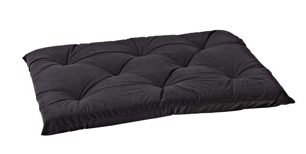 Tufted Dog Crate Cushion – Ash Upholstery Fabric, High-Memory Polyester Fiber, Machine Washable, Versatile Crate or Lounge Mat