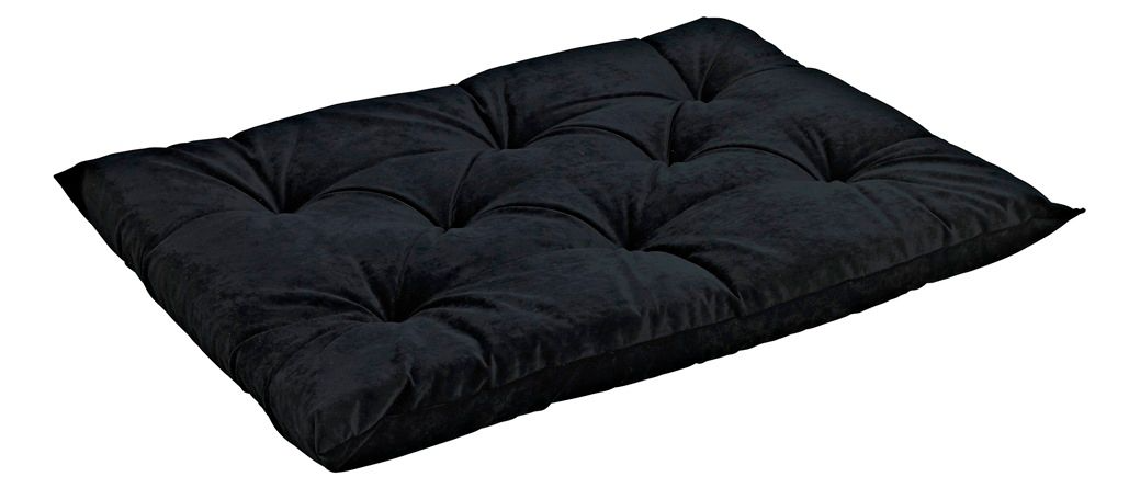 Tufted Dog Crate Cushion – Ebony Upholstery Fabric, High-Memory Polyester Fiber, Machine Washable, Versatile Crate or Lounge Mat