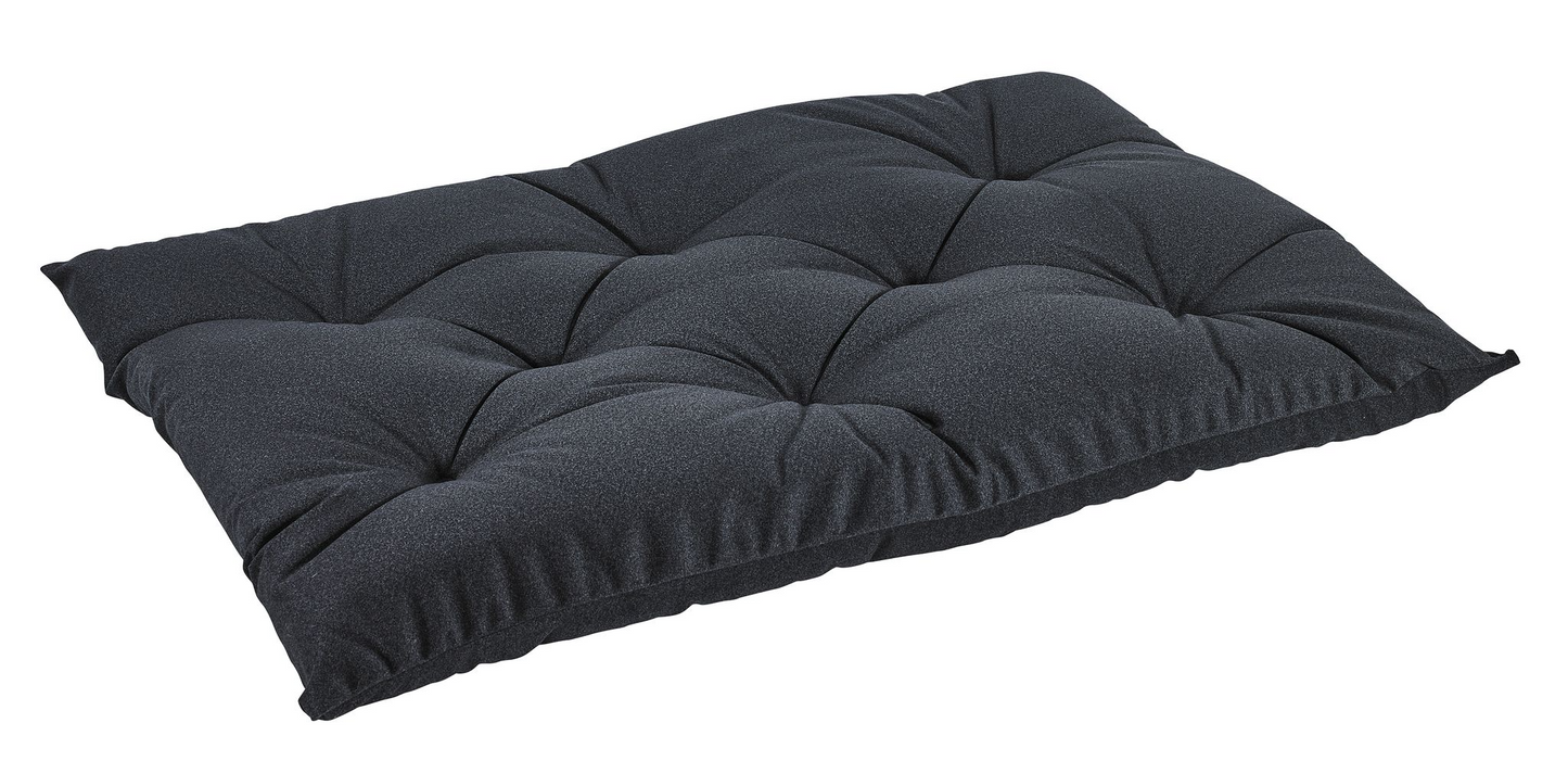 Tufted Dog Crate Cushion – Flint Upholstery Fabric, High-Memory Polyester Fiber, Machine Washable, Versatile Crate or Lounge Mat