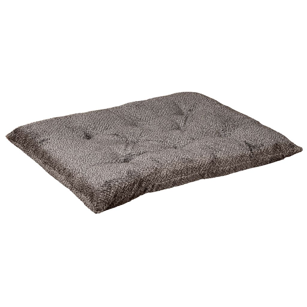 Tufted Dog Crate Cushion – Grey Owl Upholstery Fabric, High-Memory Polyester Fiber, Machine Washable, Versatile Crate or Lounge Mat
