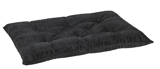 Tufted Dog Crate Cushion – Iron Mountain Upholstery Fabric, High-Memory Polyester Fiber, Machine Washable, Versatile Crate or Lounge Mat