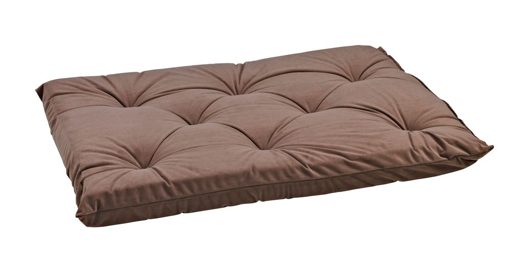 Tufted Dog Bed Cushion – Powder Blue Upholstery-Grade Fabric, High-Memory Fiber Fill, Machine Washable, Fits Donut Bed or Crate