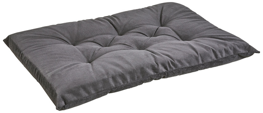 Tufted Cushion Taupe Herringbone