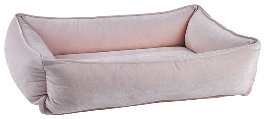 Urban Lounger Dog Bed – Blush with Zippered Removable Washable Cover, Orthopaedic Fibre Topped Insert, High-Memory Polyester Bolster, Durable Upholstery, Sleek Modern Design