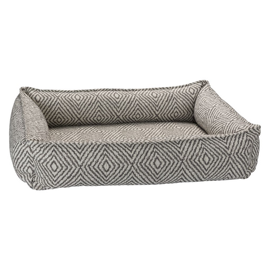 Urban Lounger Dog Bed – Diamondback with Zippered Removable Washable Cover, Orthopaedic Fibre Topped Insert, High-Memory Polyester Bolster, Durable Upholstery, Sleek Modern Design