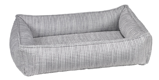 Urban Lounger Dog Bed – Glacier with Zippered Removable Washable Cover, Orthopaedic Fibre Topped Insert, High-Memory Polyester Bolster, Durable Upholstery, Sleek Modern Design