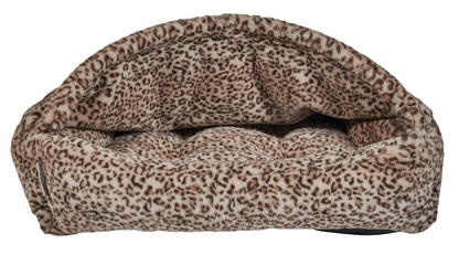 Canopy Cozy Dog Bed | Plush Covered Bed for Calm & Comfort