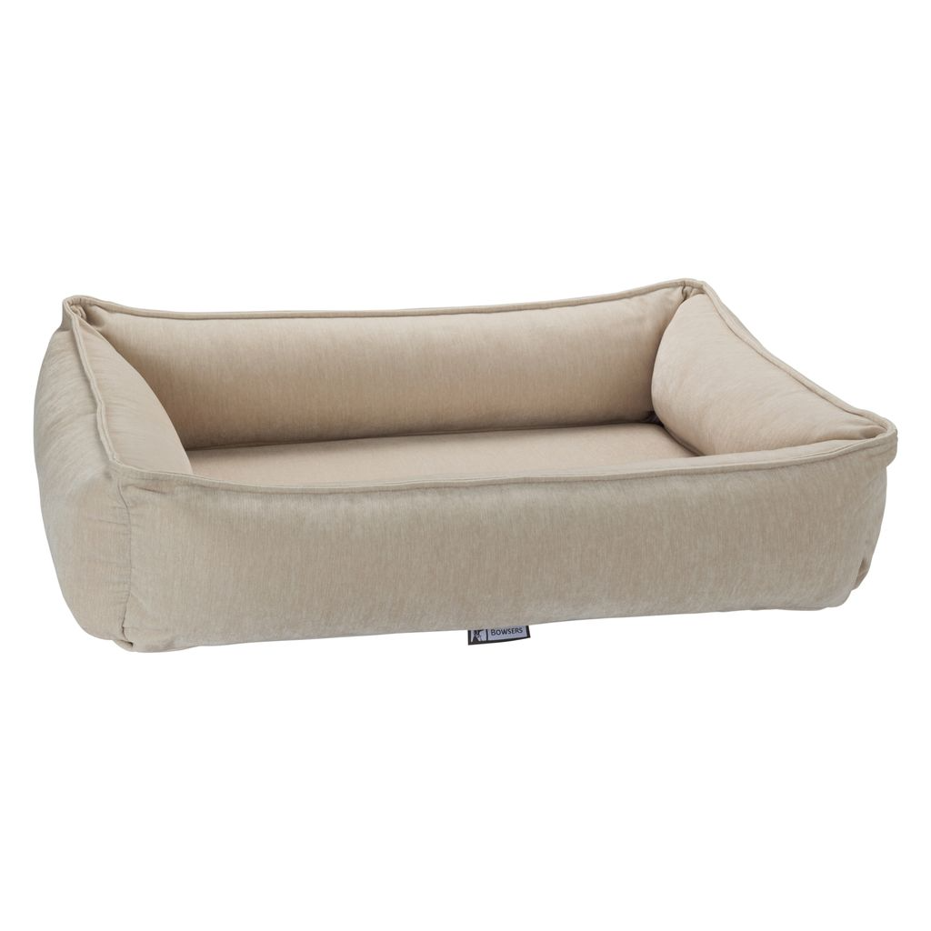 Urban Lounger Dog Bed – Linen with Zippered Removable Washable Cover, Orthopaedic Fibre Topped Insert, High-Memory Polyester Bolster, Durable Upholstery, Sleek Modern Design