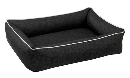 Urban Lounger Dog Bed – Storm with Orthopaedic Fibre-Topped Cushion, Zippered Removable Washable Cover, High-Memory Polyester Bolster, Durable Upholstery, Sleek Modern Design