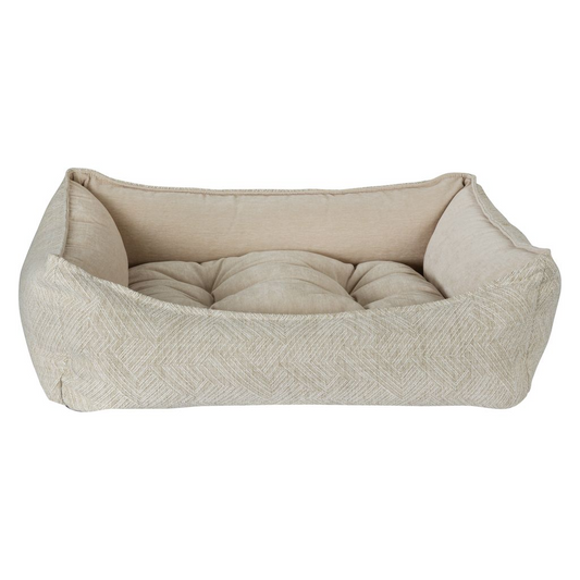 Scoop Natura Dog Bed – Two-Tone Upholstery Fabric with Scooped Front, Removable Washable Cover & Cushion, Supportive Fiber Fill, Ideal for Older or Arthritic Dogs
