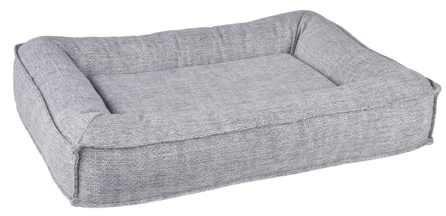 Divine Futon Allumina Dog Bed – Low-Profile Upholstery Fabric with Overstuffed Bolsters & Cool Gel Memory Foam Cushion, Removable Washable Cover, Ideal for Large Breed Dogs