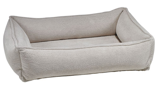 Urban Lounger Dog Bed – Aspen with Zippered Removable Washable Cover, Orthopaedic Fibre Topped Insert, High-Memory Polyester Bolster, Durable Upholstery, Sleek Modern Design