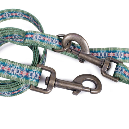 Pendleton Adventure Leash | Recycled Polyester Dual-Snap Dog Lead with D-Ring — Made in USA