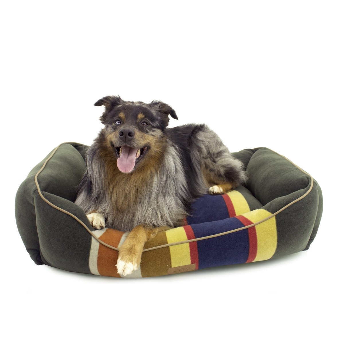 Pendleton Badlands National Park Kuddler Fleece Dog Bed | 320 GSM Polar Fleece Bolster Bed with Recycled MemoryFiber™ & Washable Cover