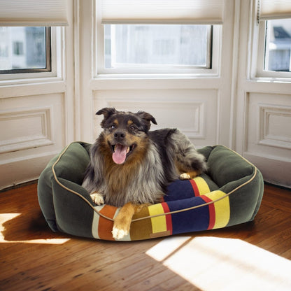 Pendleton Badlands National Park Kuddler Fleece Dog Bed | 320 GSM Polar Fleece Bolster Bed with Recycled MemoryFiber™ & Washable Cover