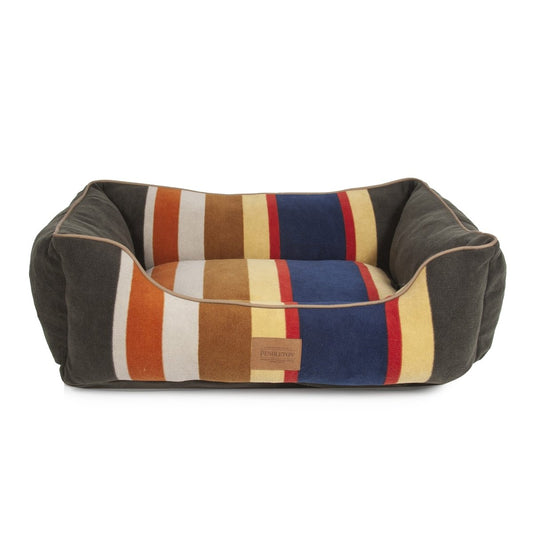 Pendleton Badlands National Park Kuddler Fleece Dog Bed | 320 GSM Polar Fleece Bolster Bed with Recycled MemoryFiber™ & Washable Cover