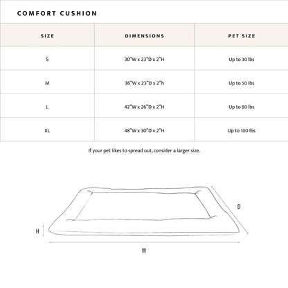 Pendleton Berber Comfort Cushion | Reversible Berber & Canvas Crate Mat with High-Loft Fill — Machine Washable