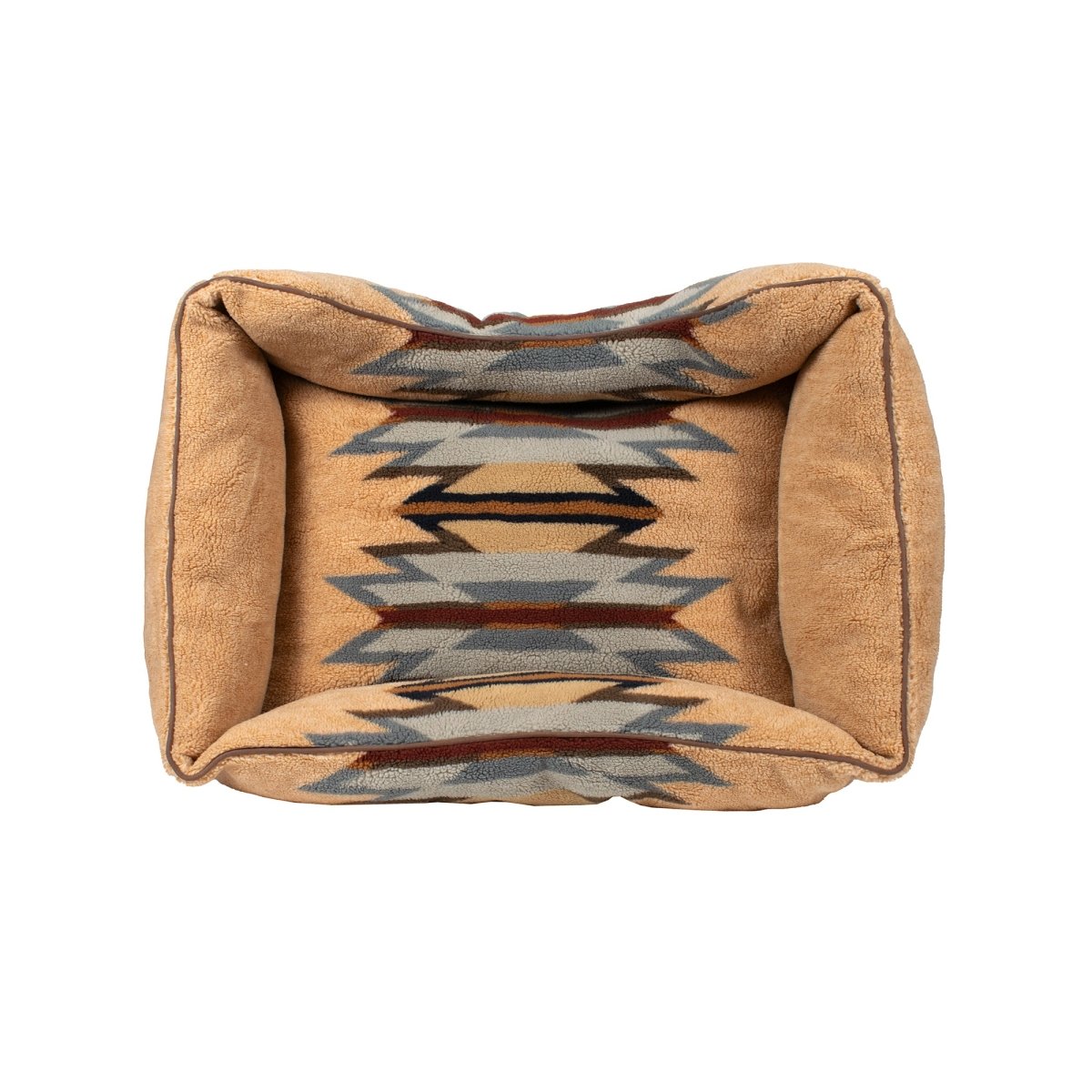 Pendleton Berber Kuddler | Plush Bolster Dog Bed with Recycled Fill & Washable Cover