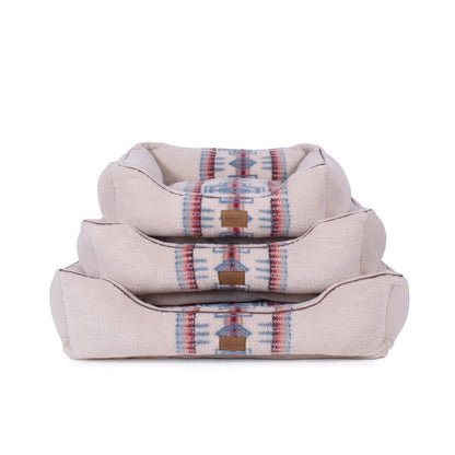 Pendleton Berber Kuddler | Plush Bolster Dog Bed with Recycled Fill & Washable Cover