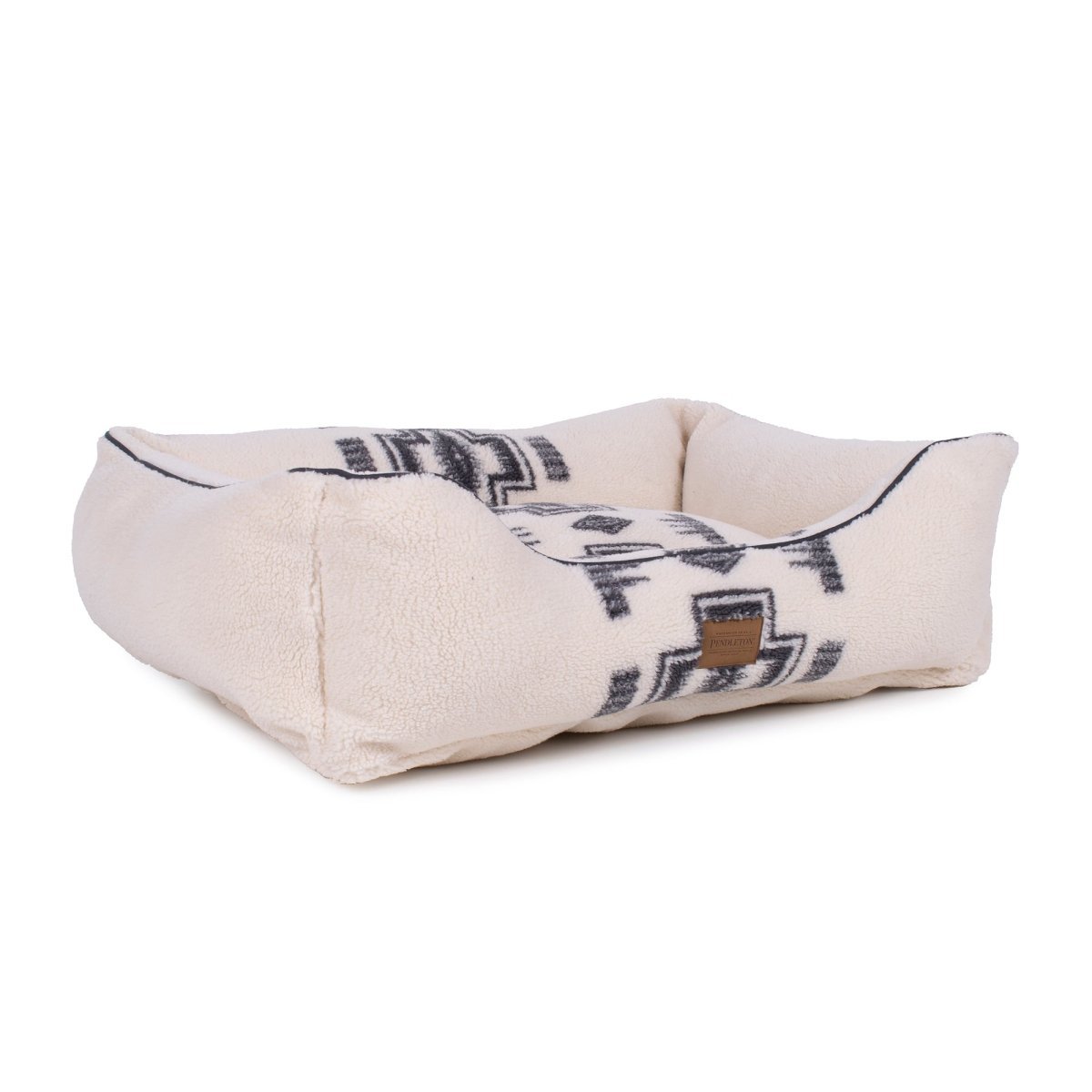 Pendleton Berber Kuddler | Plush Bolster Dog Bed with Recycled Fill & Washable Cover