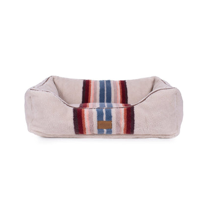 Pendleton Berber Kuddler | Plush Bolster Dog Bed with Recycled Fill & Washable Cover