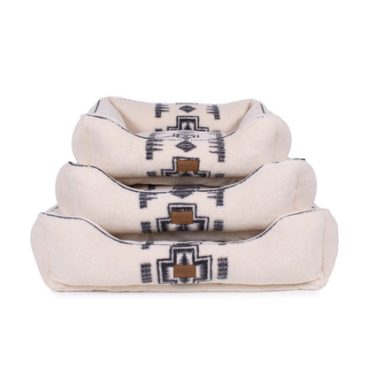 Pendleton Berber Kuddler | Plush Bolster Dog Bed with Recycled Fill & Washable Cover